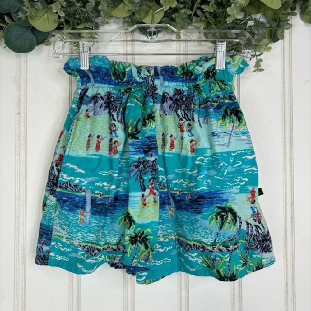 OP Ocean Pacific Casual Shorts SMALL Vacation‎ Hawaiian Turquoise Beach Surfer
